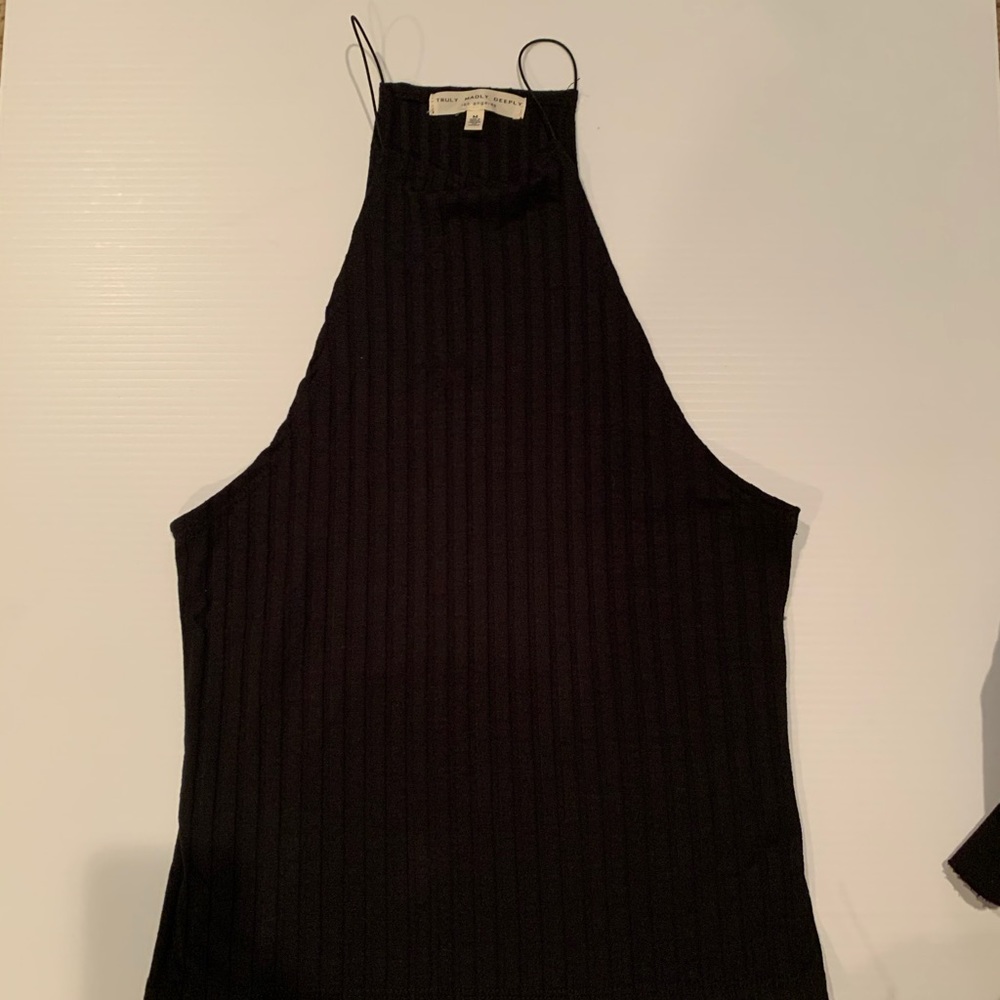 Black Urban Outfitters High Neck Tank Top